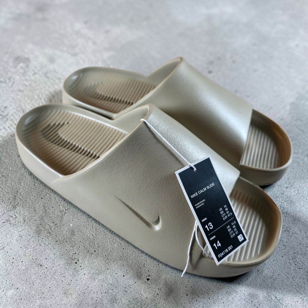 Nike Calm Slide Khaki Comfort Mules Men's Sandals Size 13 New